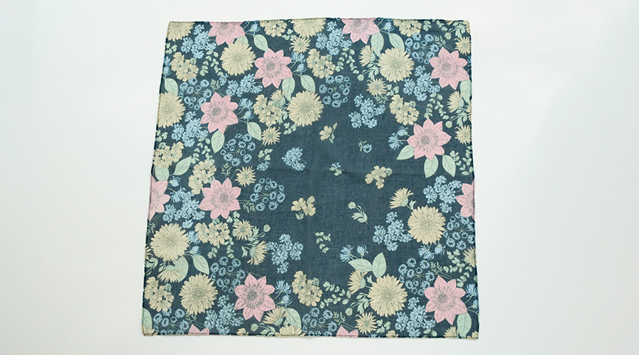 オーガニックコットン　Drawing　-Handkerchief-　カラフル